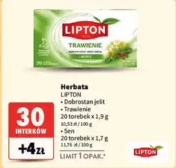 Intermarche Lipton Herbata funkcjonalna oferta