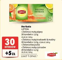Intermarche Lipton Herbata zielona oferta