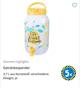 Tedi Sommer-Highlights Getränkespender oferta