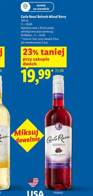 Lidl Wino Carlo Rossi oferta