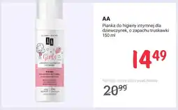 Rossmann Pianka do higieny intymnej AA dla dziewczynek o zapachu truskawki oferta