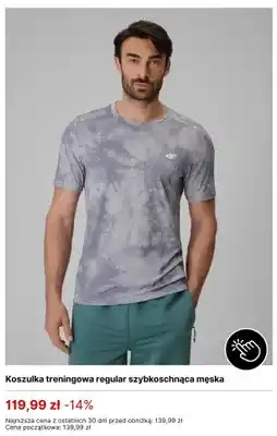 4F Koszulka treningowa regular szybkoschnąca męska 4F oferta