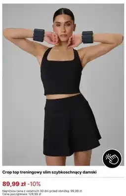 4F Crop top treningowy slim szybkoschnący damski oferta