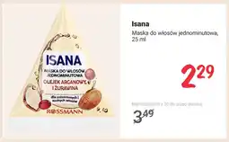 Rossmann Maska do włosów jednominutowa Isana Olejek arganowy i żurawina oferta