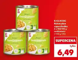 Kaufland Kukurydza supersłodka K-Classic 3-pak oferta