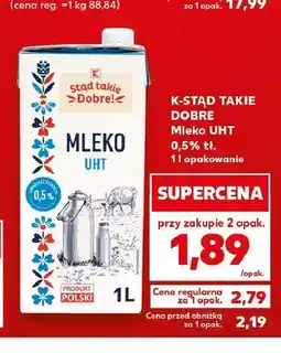 Kaufland Mleko UHT 0,5% tł. K-Stąd takie Dobre! oferta