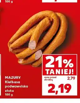 Kaufland Kiełbasa podwawelska złota Mazury oferta