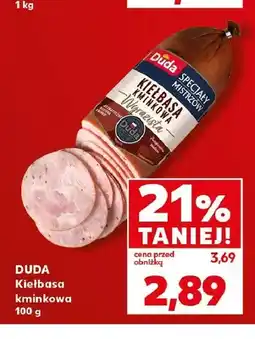 Kaufland Kiełbasa kminkowa Duda oferta