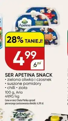 Chata Polska Ser Apetina Snack zielona oliwka i czosnek Arla oferta