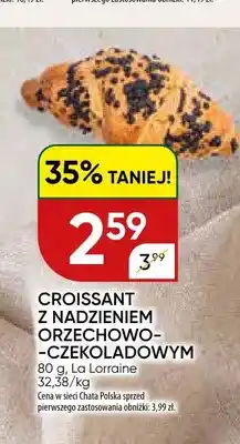 Chata Polska Croissant z nadzieniem orzechowo-czekoladowym La Lorraine oferta
