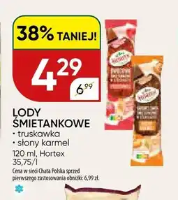 Chata Polska Lody śmietankowe truskawkowe Hortex oferta
