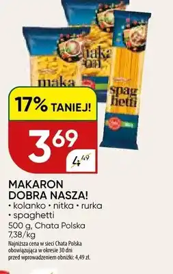 Chata Polska Makaron Dobra Nasza! kolanko oferta