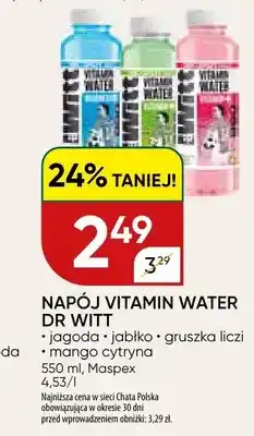 Chata Polska Napój witaminowy Dr Witt Vitamin Water gruszka liczi oferta