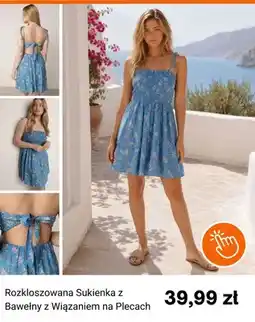 Born2be Sukienka rozkloszowana z bawełny z wiązaniem na plecach Born2be oferta
