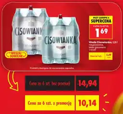 Biedronka Woda mineralna Cisowianka lekko gazowana oferta