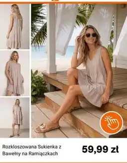 Born2be Sukienka rozkloszowana z bawełny na ramiączkach Born2be oferta