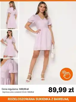Born2be Sukienka rozkloszowana z bawełną Born2be oferta