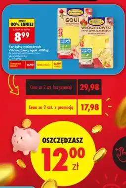 Biedronka Ser żółty w plastrach Gouda Włoszczowa oferta