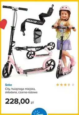 Smyk Hulajnoga miejska Soke City składana czarno-różowa oferta