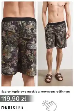 Medicine Szorty kąpielowe męskie z motywem roślinnym Medicine oferta