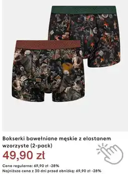 Medicine Bokserki bawełniane męskie z elastanem wzorzyste 2-pak oferta