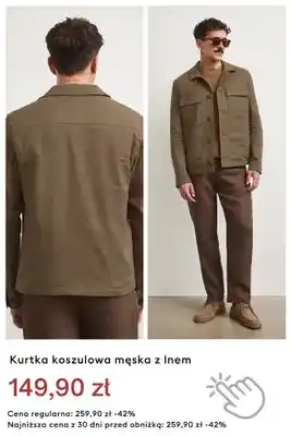 Kurtka koszulowa męska z lnem