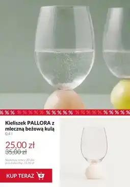 Homla Kieliszek Pallora z mleczną beżową kulą oferta