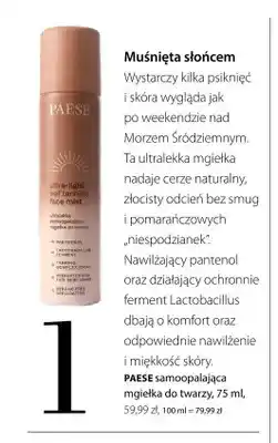Hebe Samoopalająca mgiełka do twarzy Paese oferta