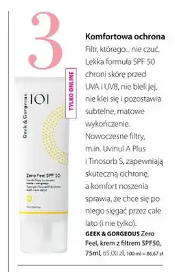 Hebe Krem z filtrem SPF50 Geek & Gorgeous Zero Feel oferta