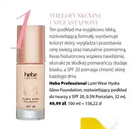 Hebe Podkład do twarzy rozświetlający Hebe Professional Lumi Wear Hydra Glow Foundation SPF 20 oferta