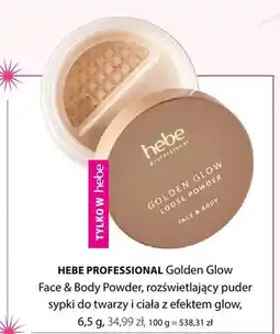 Hebe Puder sypki do twarzy i ciała Hebe Professional Golden Glow Face & Body Powder oferta