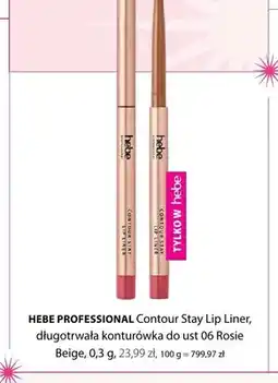 Hebe Konturówka do ust Hebe Professional Contour Stay Lip Liner długotrwała 06 Rosie Beige oferta