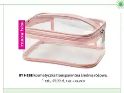 Hebe Kosmetyczka transparentna średnia różowa By Hebe oferta