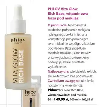 Baza pod makijaż Phlov Vita Glow Rich Base