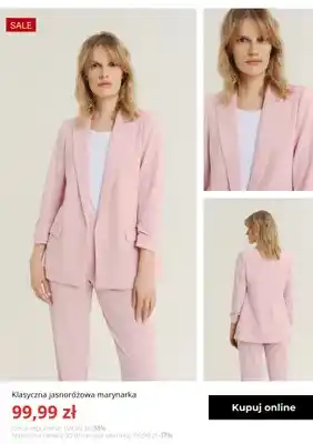 Greenpoint Marynarka klasyczna jasnoróżowa Greenpoint oferta