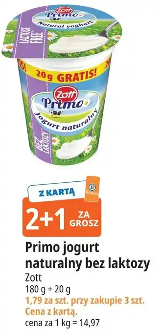 E.Leclerc Zott Primo jogurt naturalny bez laktozy oferta