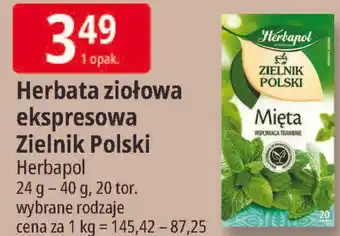 E.Leclerc Herbata ziołowa ekspresowa Zielnik Polski Herbapol oferta
