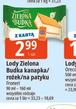 E.Leclerc Lody Zielona Budka kanapka/rożek/na patyku oferta