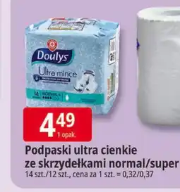 E.Leclerc Podpaski ultra cienkie ze skrzydełkami normal/super Doulys oferta
