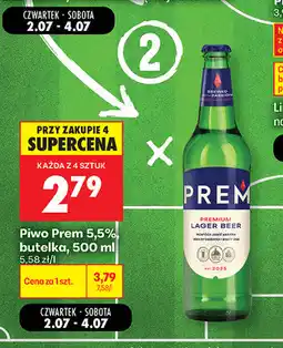 Biedronka Piwo Prem 5,5%, butelka oferta
