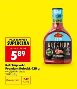 Biedronka Ketchup keto sycylijski do pizzy Roleski Premium oferta