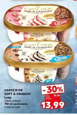 Kaufland Lody Carte d'Or Soft & Crunchy Wafers & Pink Chocolatey oferta