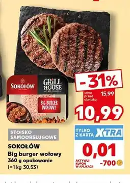 Kaufland Big burger wołowy Sokołów Grill House oferta