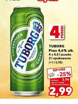Kaufland Piwo Tuborg 4-pak oferta