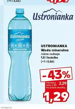 Kaufland Woda mineralna Ustronianka Biała niegazowana oferta