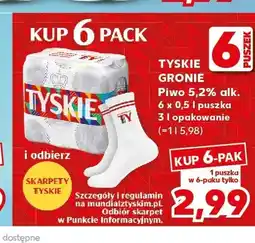 Kaufland Zestaw piwo Tyskie Gronie 6-pak + skarpety Tyskie oferta