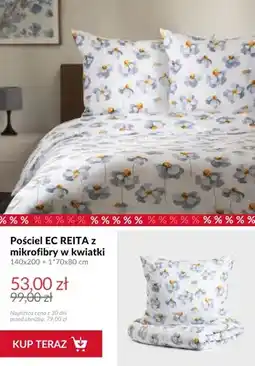 Homla Pościel EC REITA z mikrofibry w kwiatki 140x200 + 70x80 cm oferta