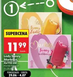 Biedronka Lody Sunny Marletto, 4x110 ml oferta