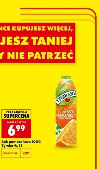 Biedronka Sok pomarańczowy 100% Tymbark oferta