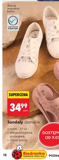Biedronka Sandały damskie CLEVÉ oferta